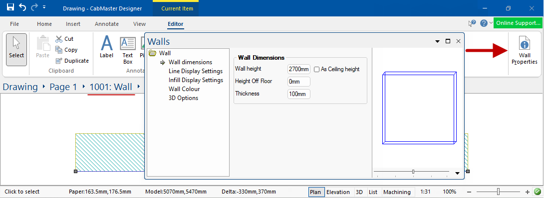 Current Item Editor ribbon commands